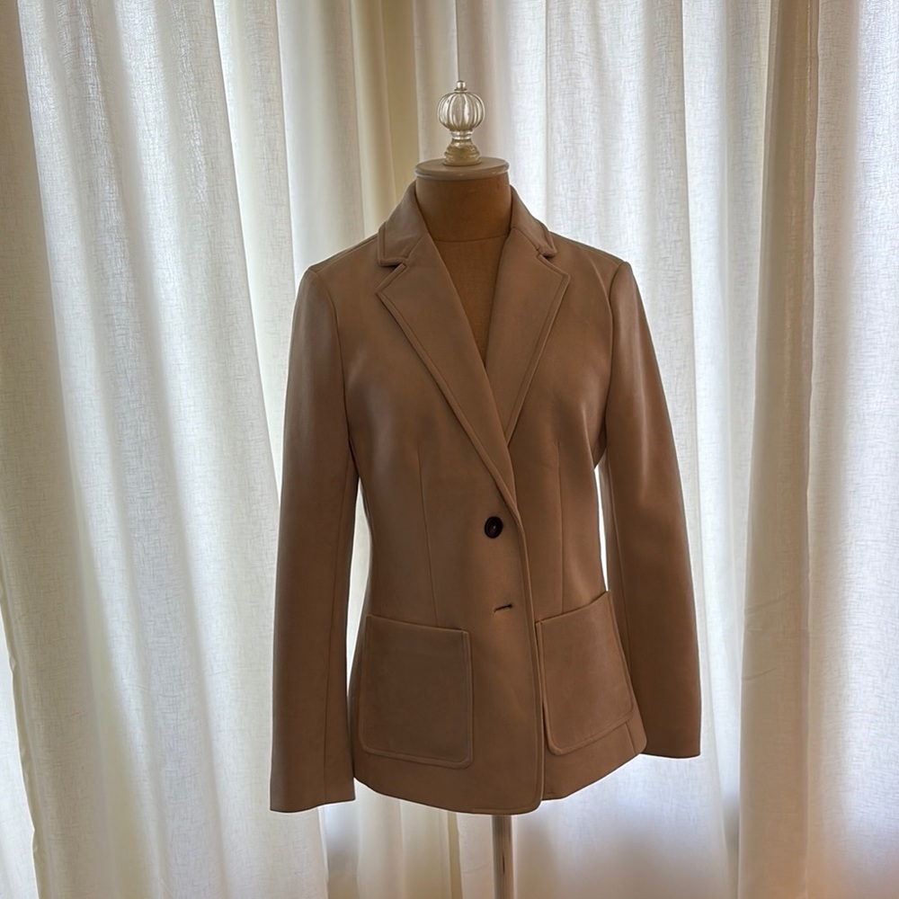 Classic Tan Microsuede Women's Blazer